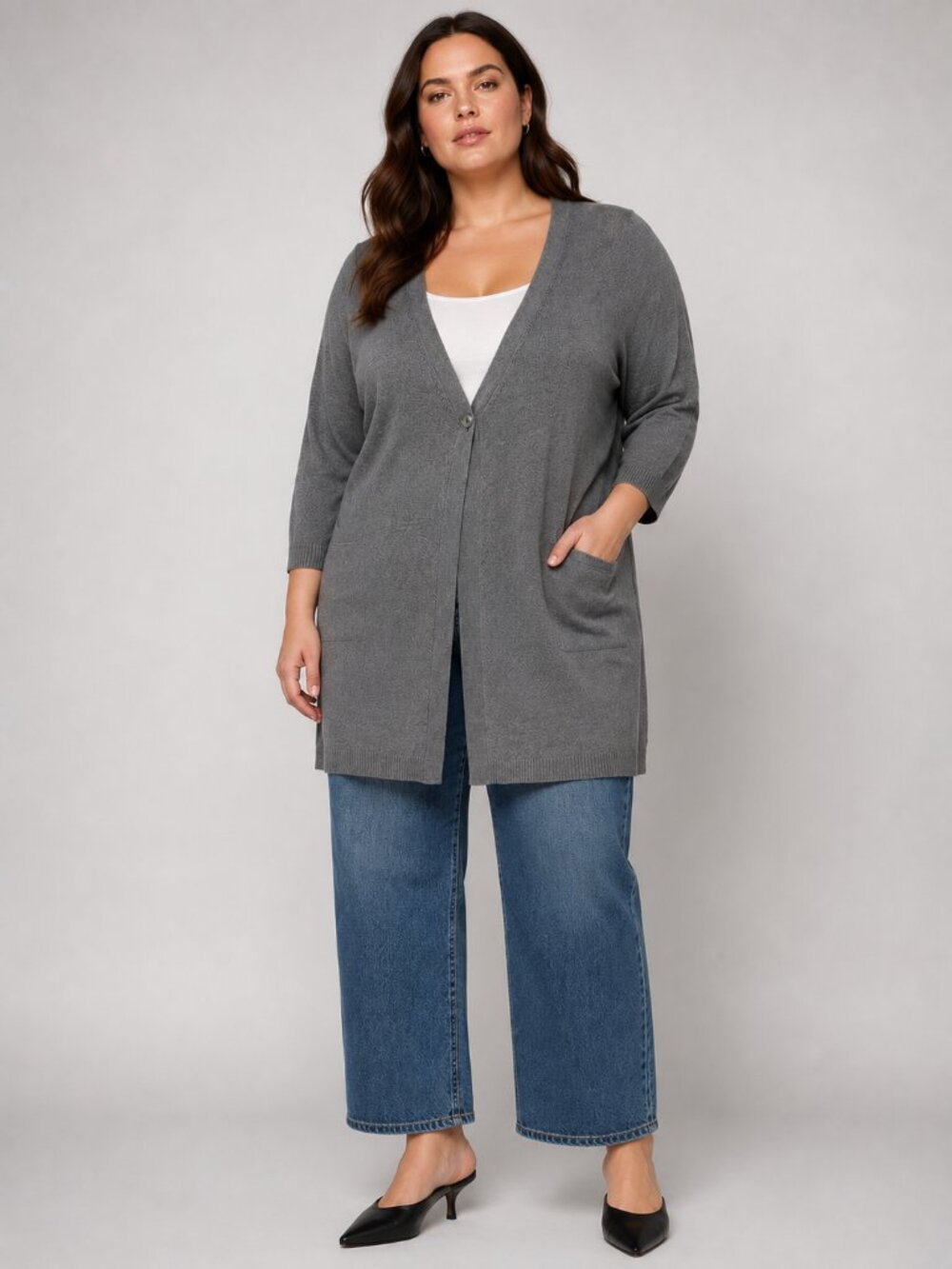 Lafayette 148 Linen Long Mid Length Cardigan Size XXL